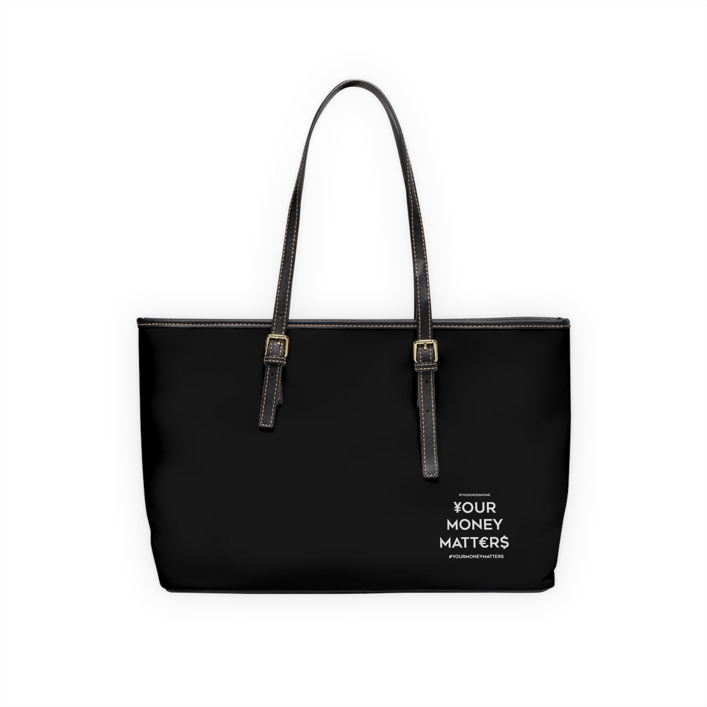 Your Money Matters PU Leather Shoulder Bag