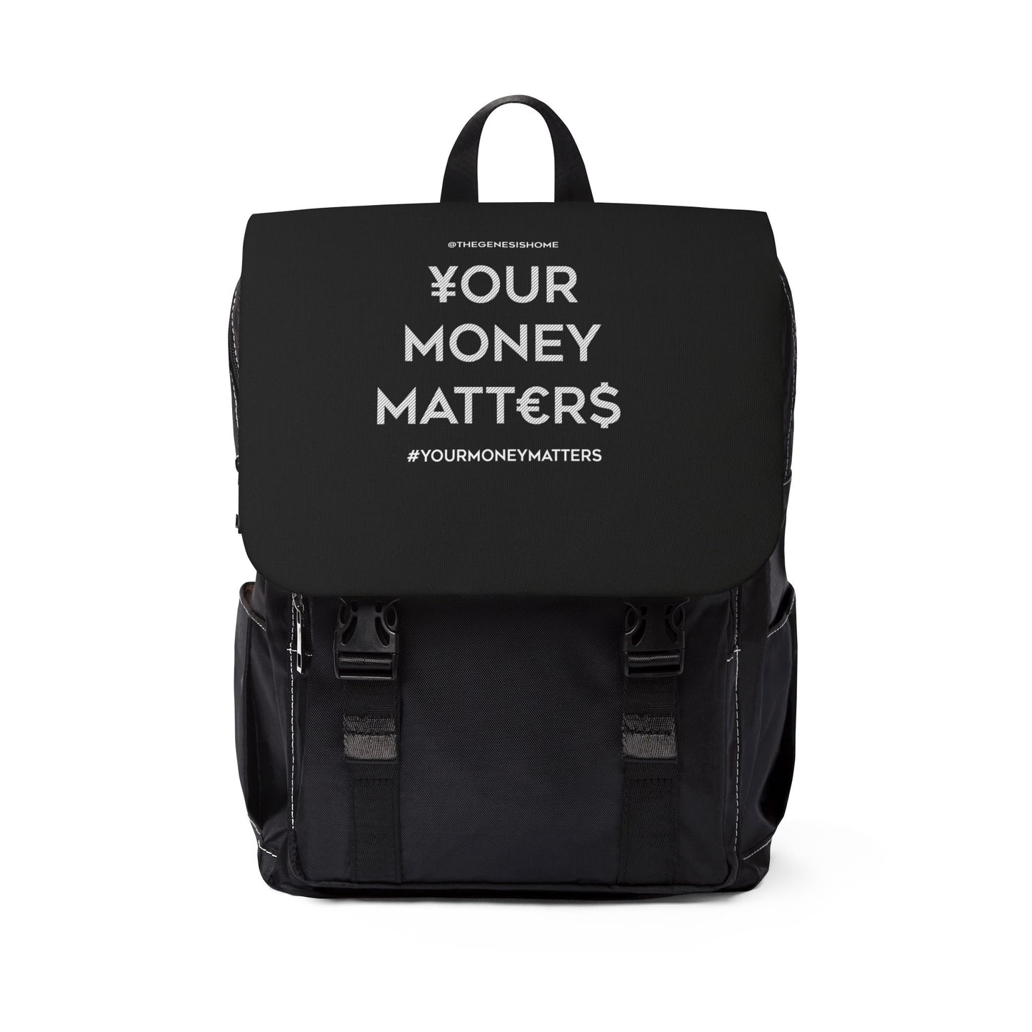 Your money Matters Unisex Casual Shoulder Backpack